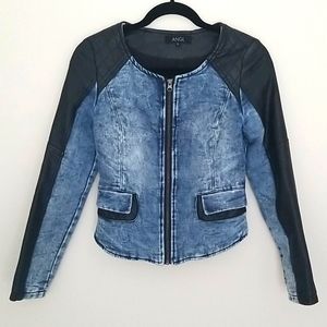 New denim,leather jacket